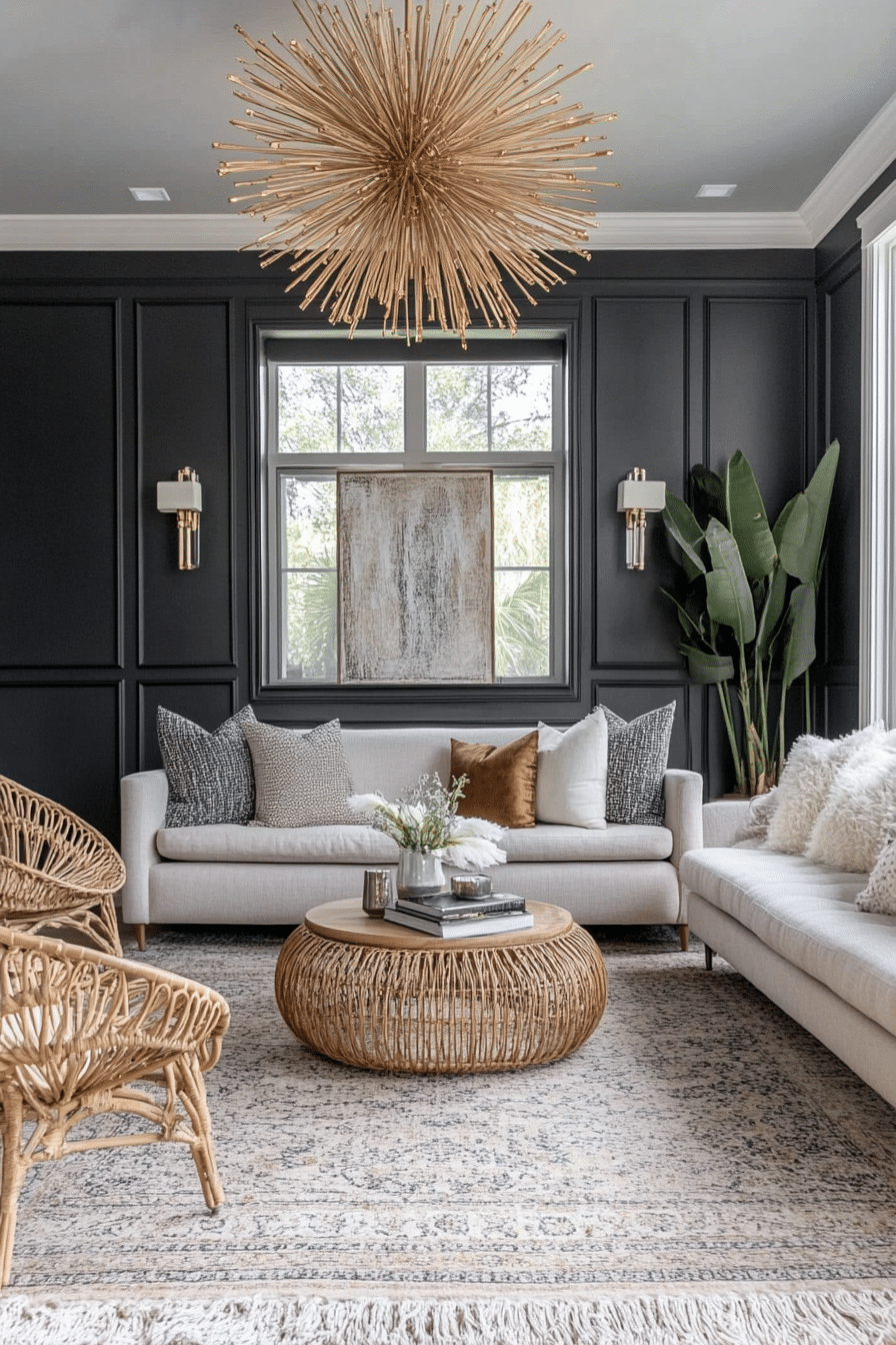 6. Charcoal Luxe (Gray Living Room Ideas) - Gray Living Room Ideas
