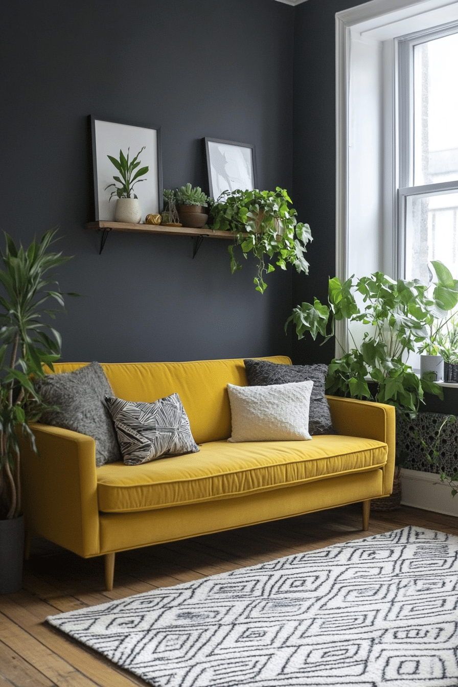 12. Cool Slate Retreat (Gray Living Room Ideas) - Gray Living Room Ideas