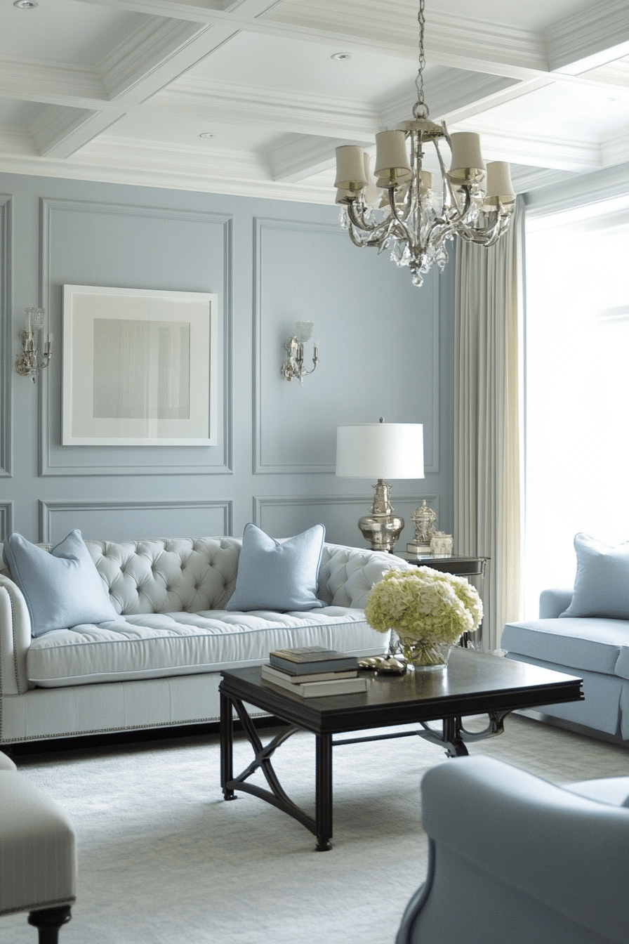 14. Steel Blue Fusion (Gray Living Room Ideas) - Gray Living Room Ideas