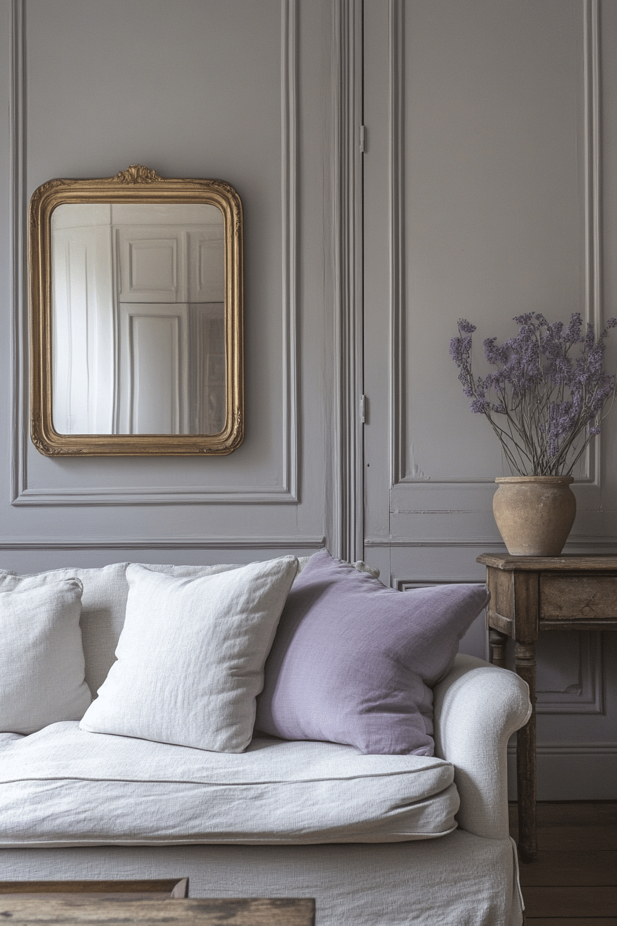 21. Lavender Gray Tranquility (Gray Living Room Ideas) - Gray Living Room Ideas