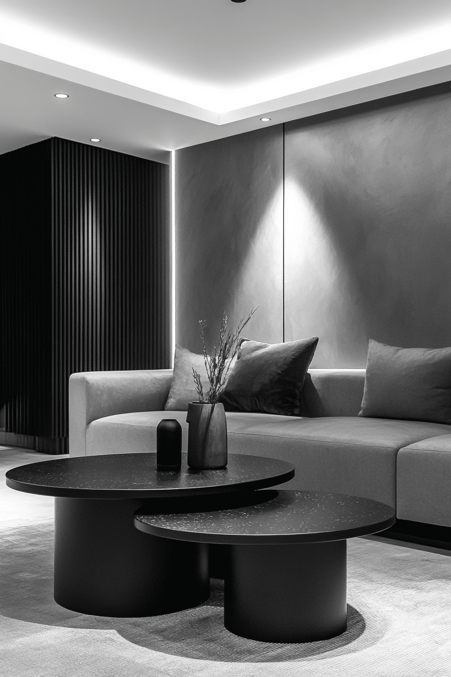 22. Monochrome Magic (Gray Living Room Ideas) - Gray Living Room Ideas