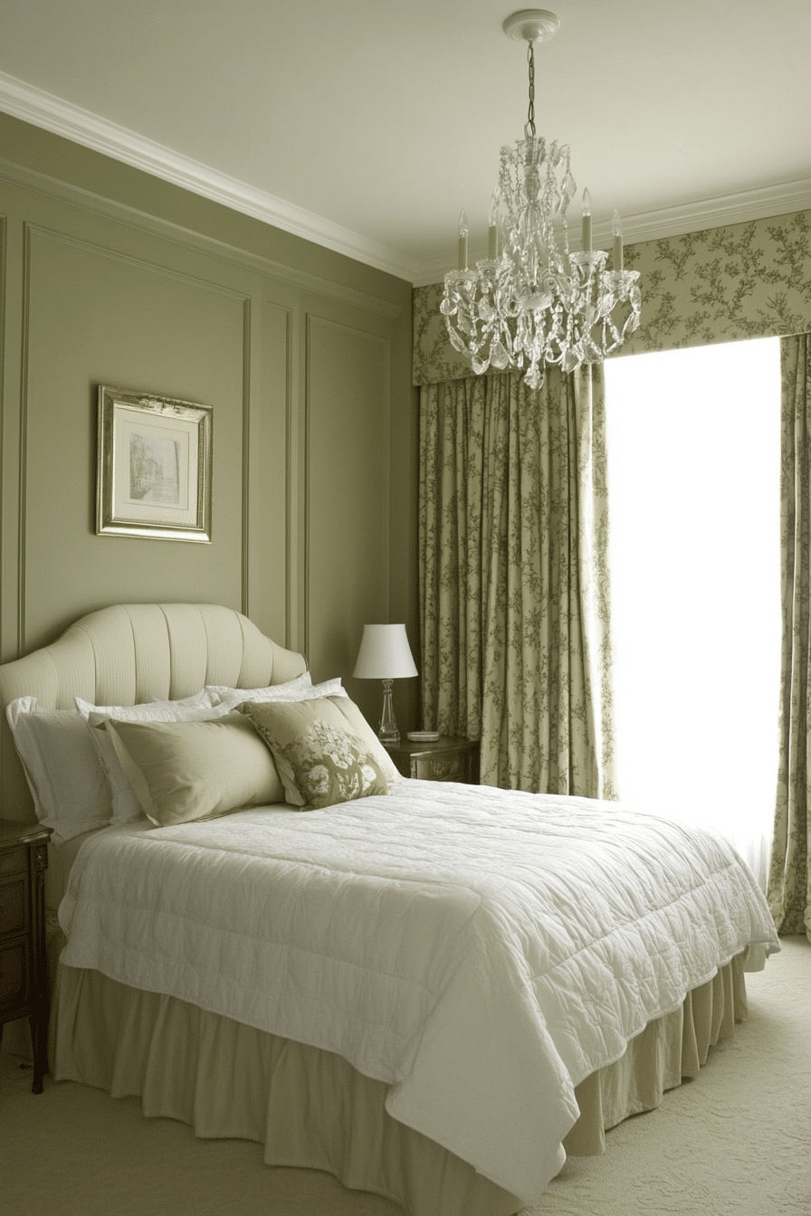 17. Soft & Subtle Elegance (Olive Green Bedroom Ideas) - Olive Green Bedroom Ideas