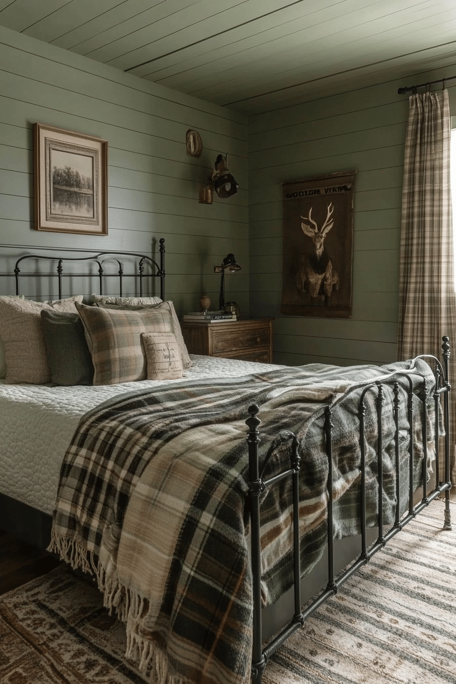 22. Farmhouse Warmth (Olive Green Bedroom Ideas) - Olive Green Bedroom Ideas