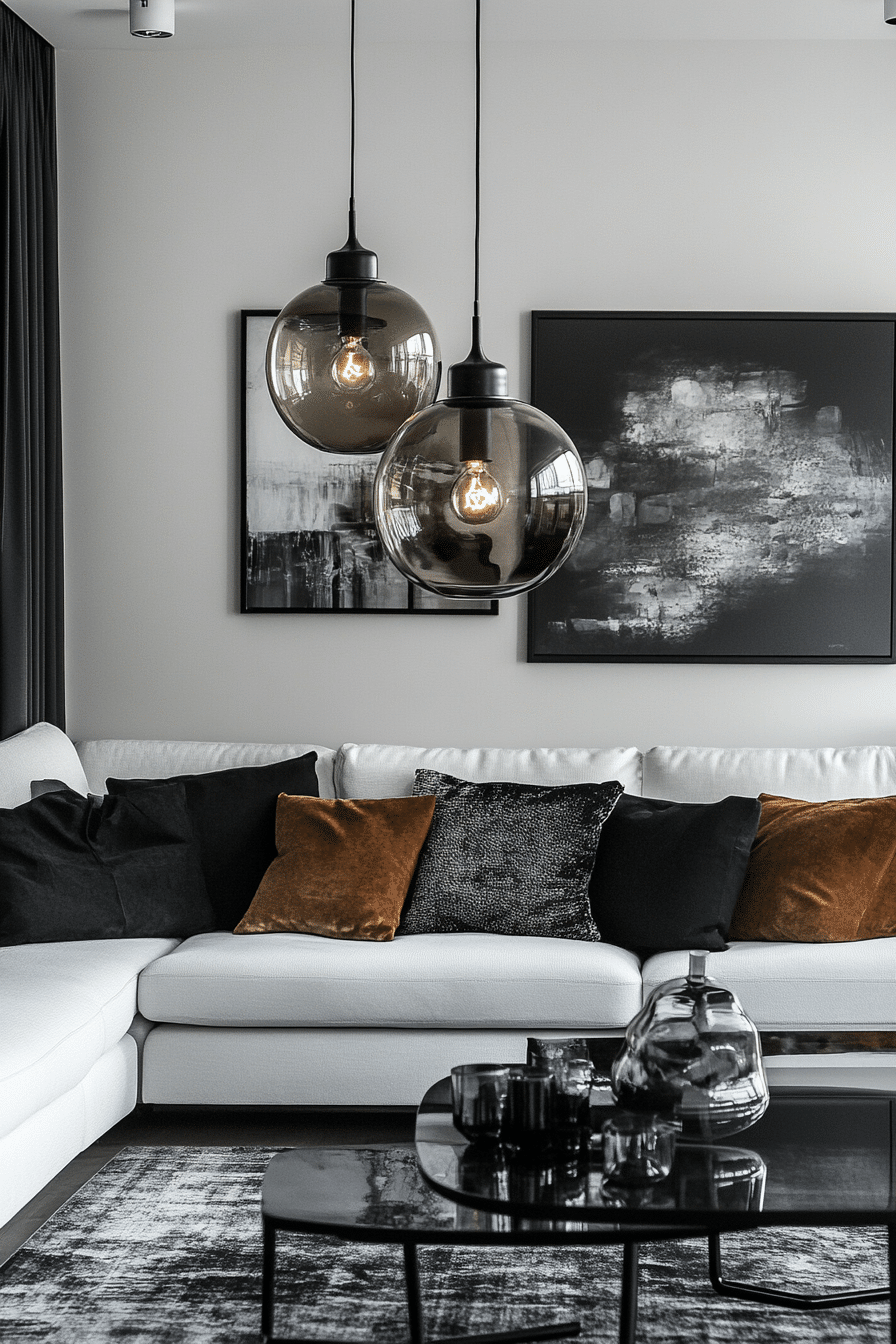 8. Sleek Monochrome Elegance (Modern Small Living Room Ideas) - Modern Small Living Room Ideas