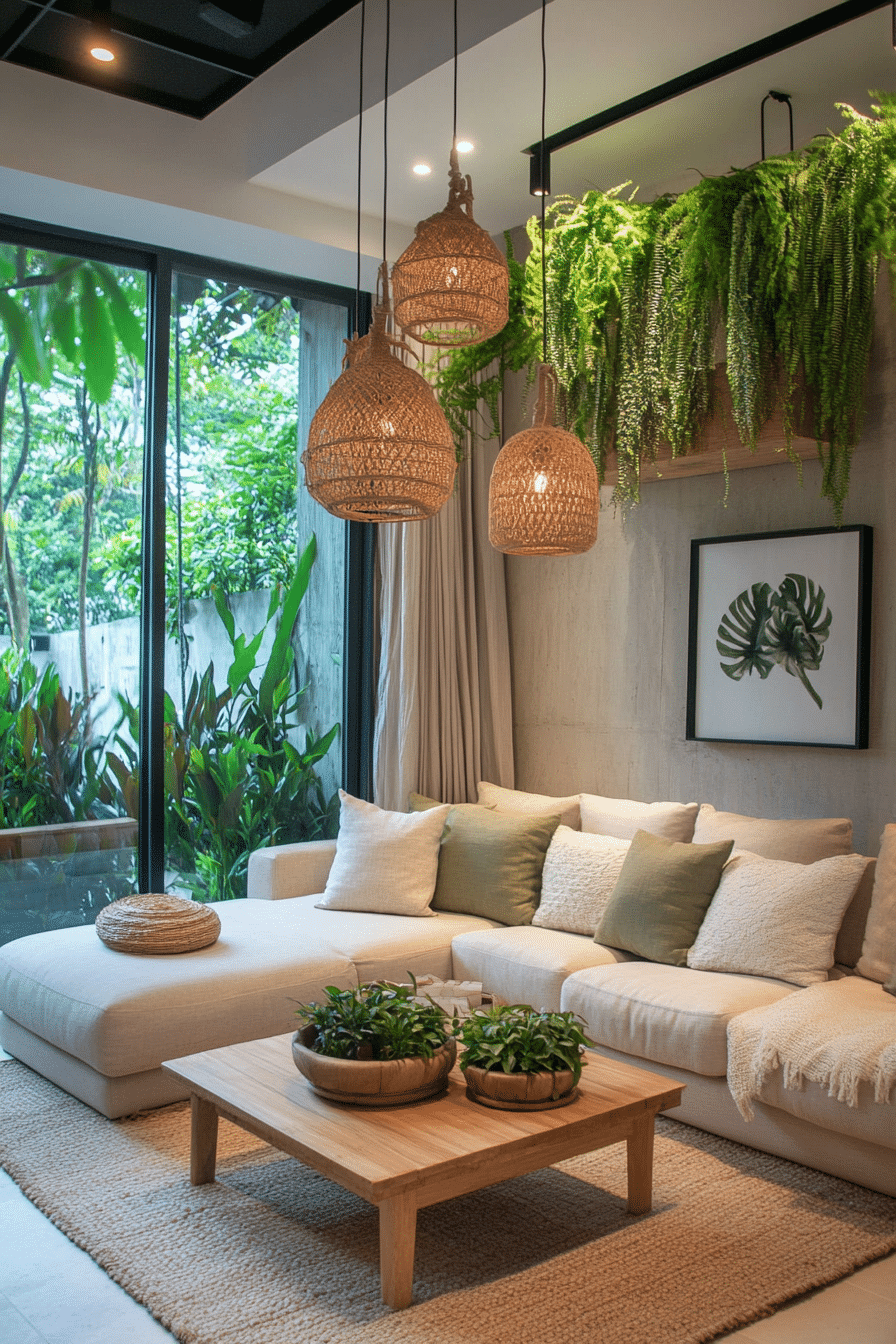 14. Biophilic Living Room (Modern Small Living Room Ideas) - Modern Small Living Room Ideas