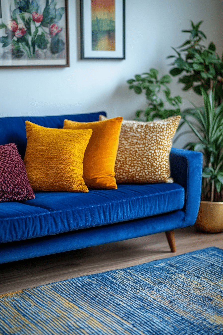 19. Eclectic Jewel Tones (Modern Small Living Room Ideas) - Modern Small Living Room Ideas