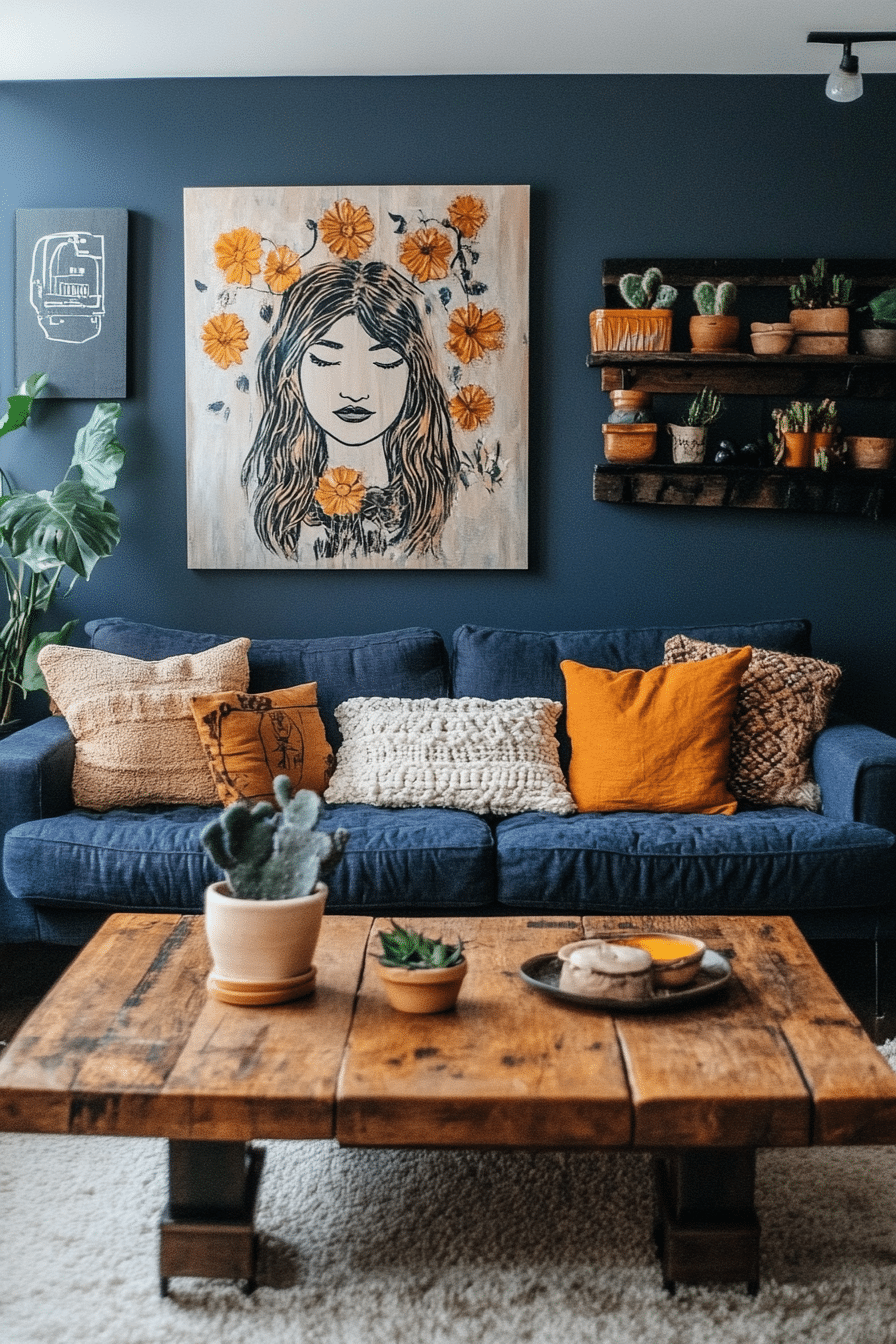 26. Artistic Boho Loft (Modern Small Living Room Ideas) - Modern Small Living Room Ideas