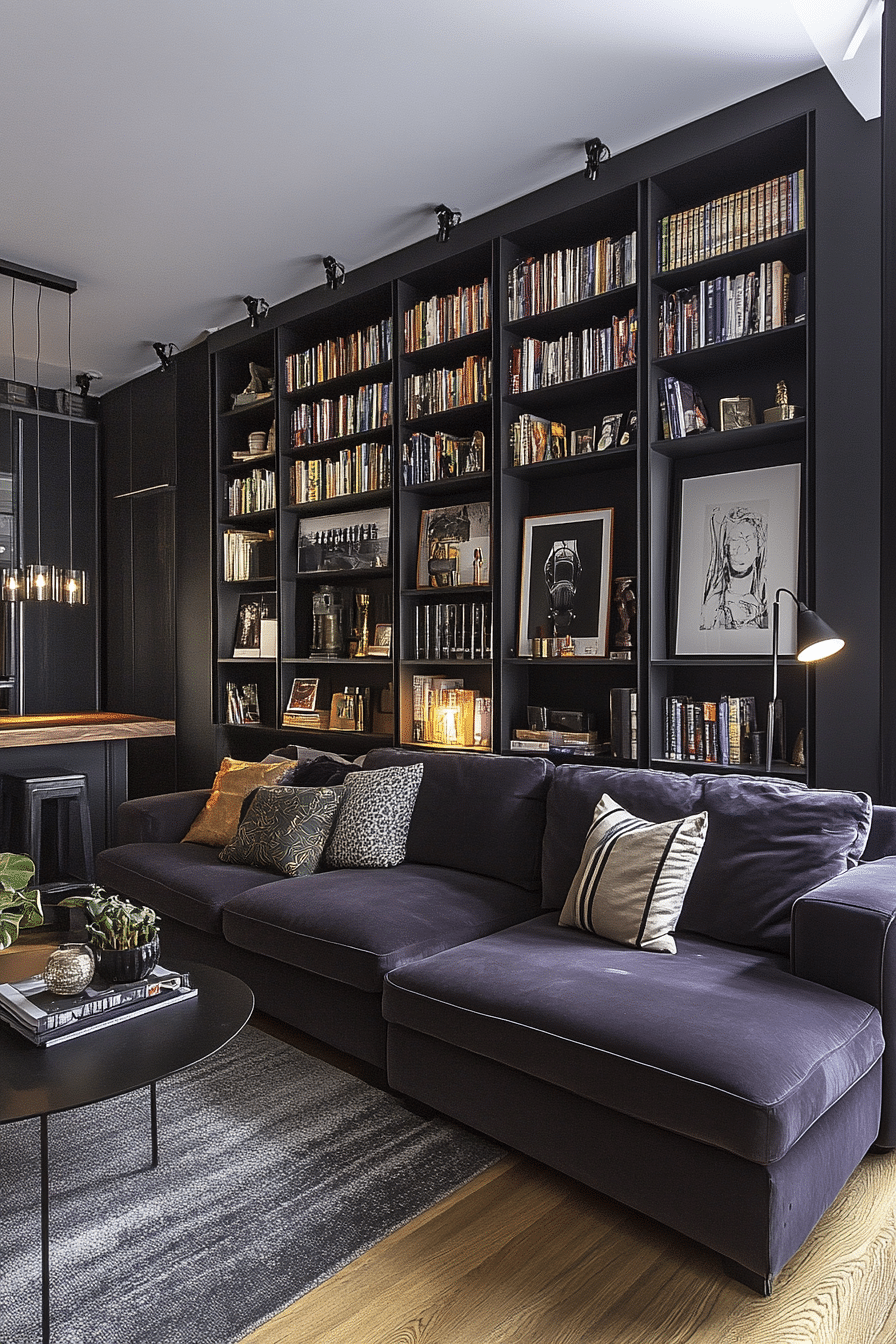 16. Urban Chic Appeal (Charcoal Sofa Living Room Ideas) - Charcoal Sofa Living Room Ideas