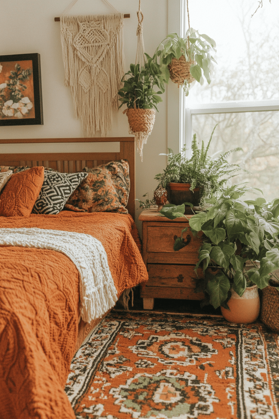 3. Bohemian Jungle (Bedroom Ideas With Plants) - Bedroom Ideas With Plants