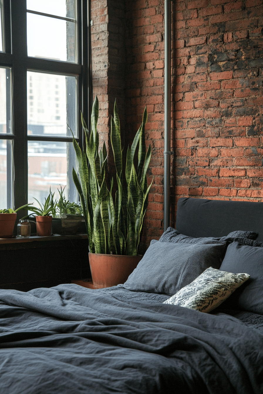 16. Industrial Loft Garden (Bedroom Ideas With Plants) - Bedroom Ideas With Plants