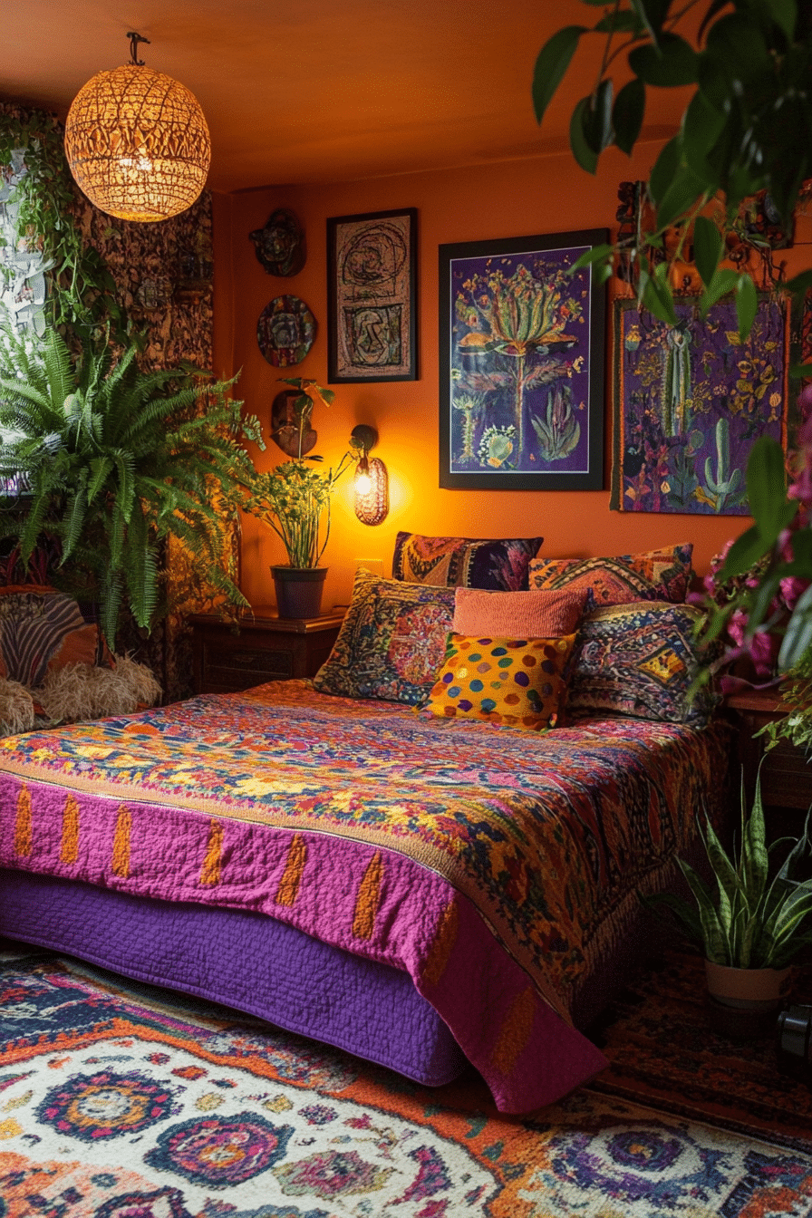 21. Eclectic Maximalism (Bedroom Ideas With Plants) - Bedroom Ideas With Plants