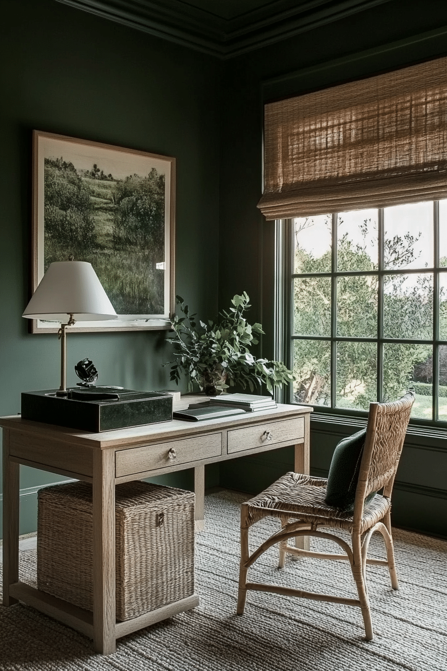 15. Soft Emerald Workspace (Emerald Green Office Ideas) - Emerald Green Office Ideas