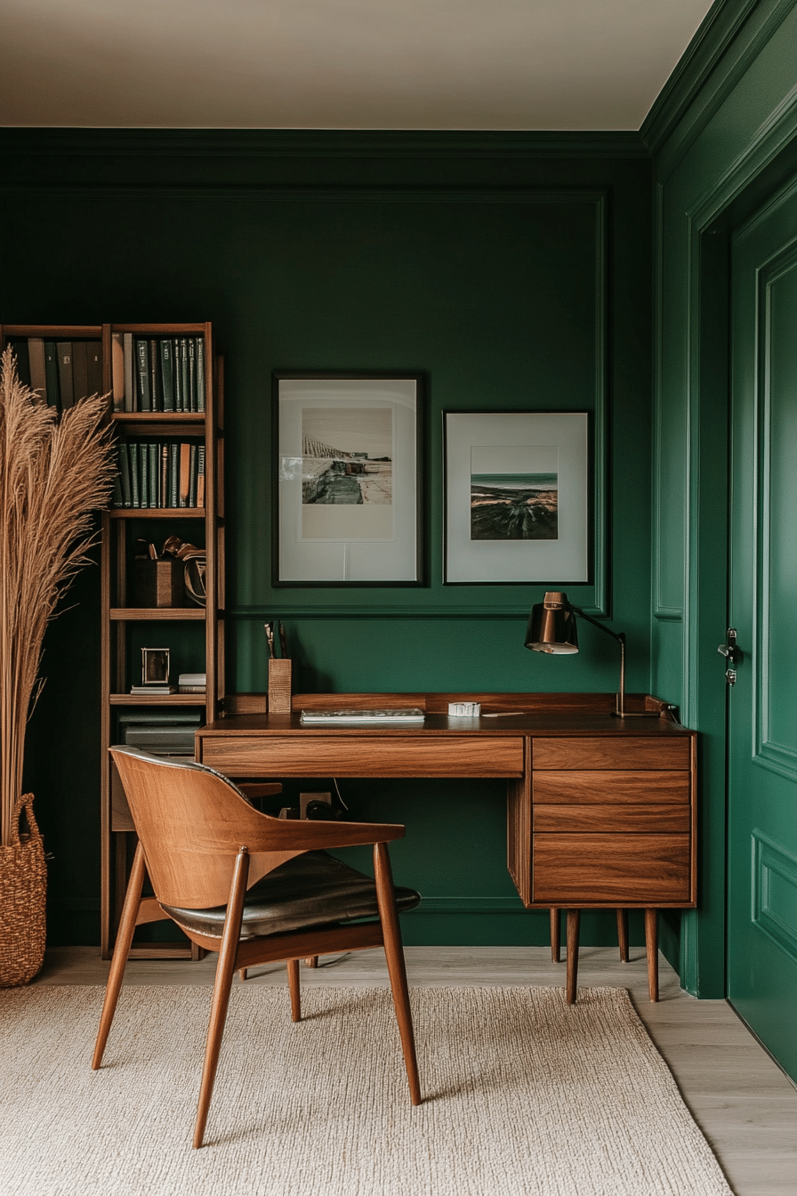 22. Emerald and Terracotta Harmony (Emerald Green Office Ideas) - Emerald Green Office Ideas