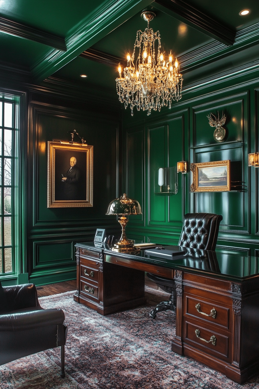 25. Luxury Emerald Executive Suite (Emerald Green Office Ideas) - Emerald Green Office Ideas