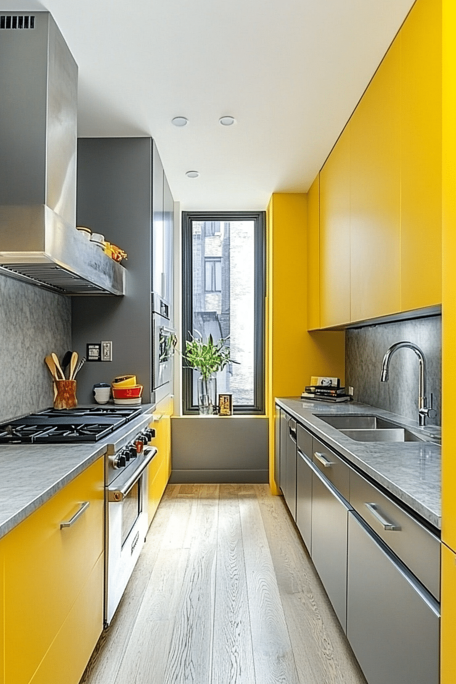 15. Urban Industrial (Narrow Kitchen Ideas) - Narrow Kitchen Ideas