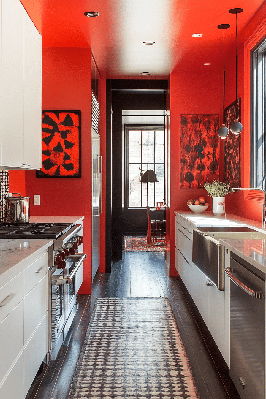 23. Chic Charcoal (Narrow Kitchen Ideas) - Narrow Kitchen Ideas