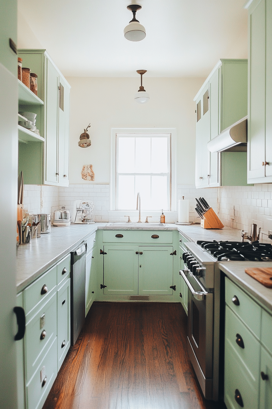 27. Refined Retro (Narrow Kitchen Ideas) - Narrow Kitchen Ideas