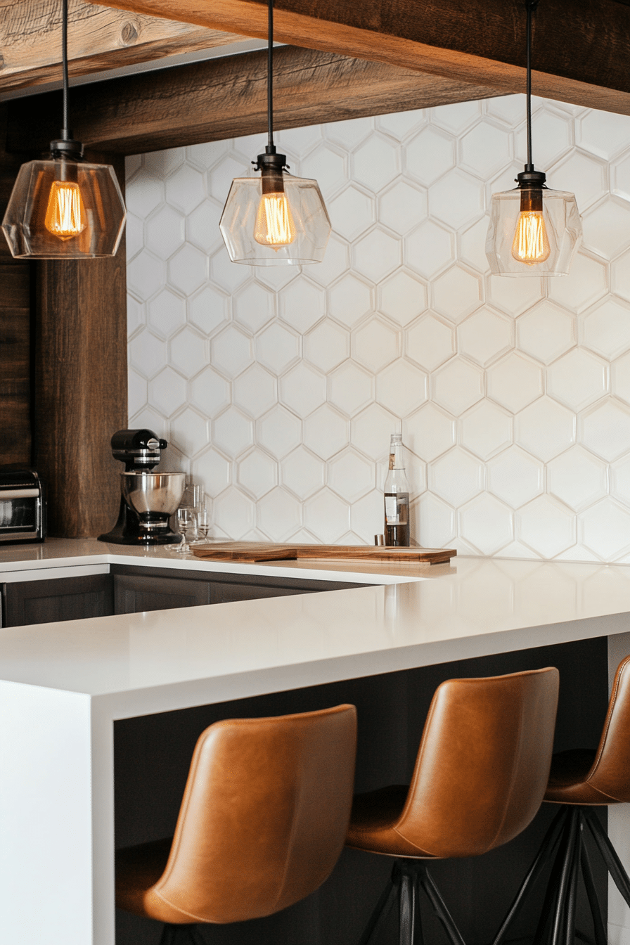 5. Geometric Pattern Accents (Kitchen Wall Decor Ideas) - Kitchen Wall Decor Ideas