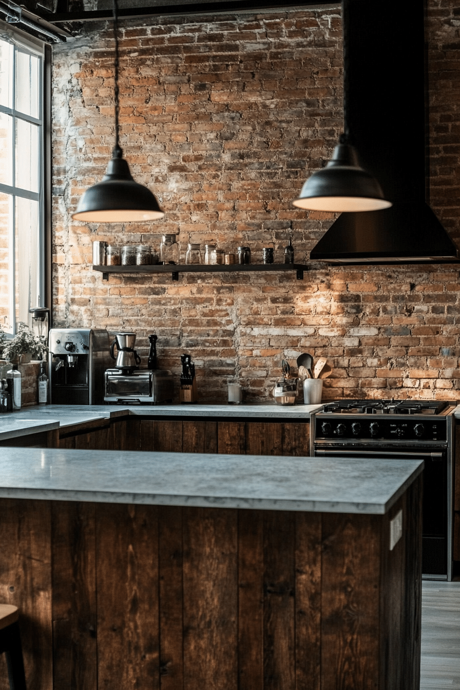 14. Exposed Brick Walls (Kitchen Wall Decor Ideas) - Kitchen Wall Decor Ideas