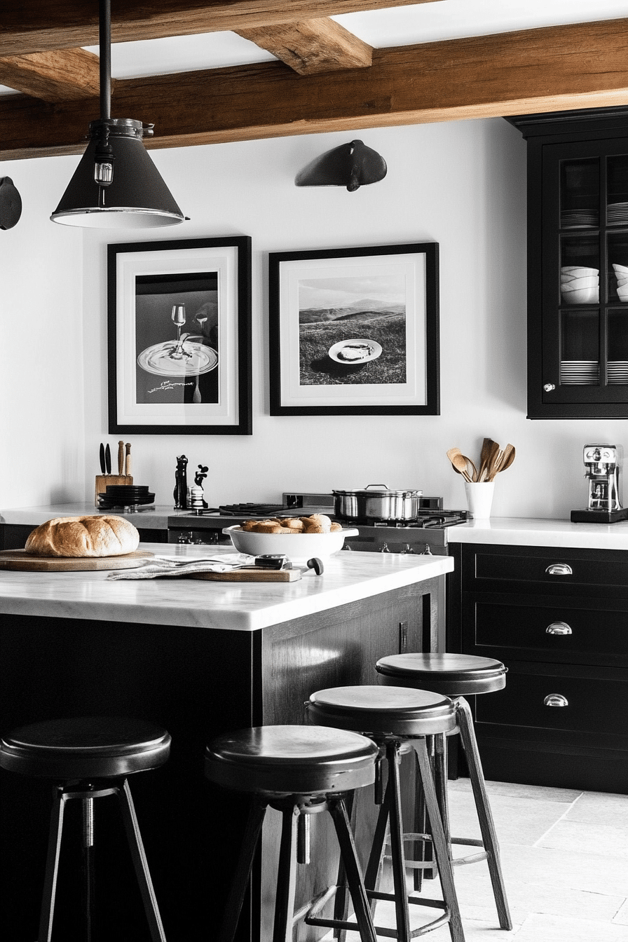 18. Black and White Photography (Kitchen Wall Decor Ideas) - Kitchen Wall Decor Ideas