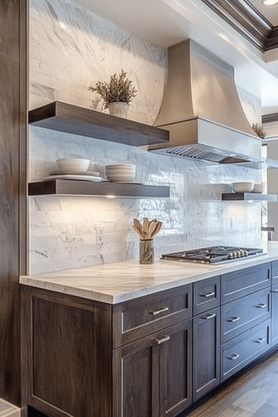 20. Floating Cabinets (Kitchen Wall Decor Ideas) - Kitchen Wall Decor Ideas