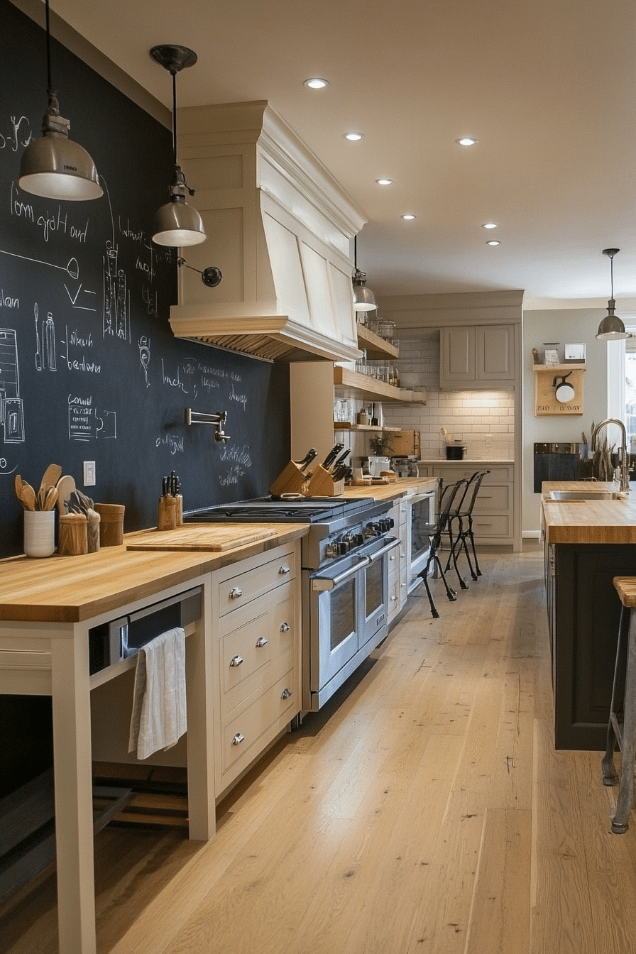 23. Custom Chalkboard Walls (Kitchen Wall Decor Ideas) - Kitchen Wall Decor Ideas