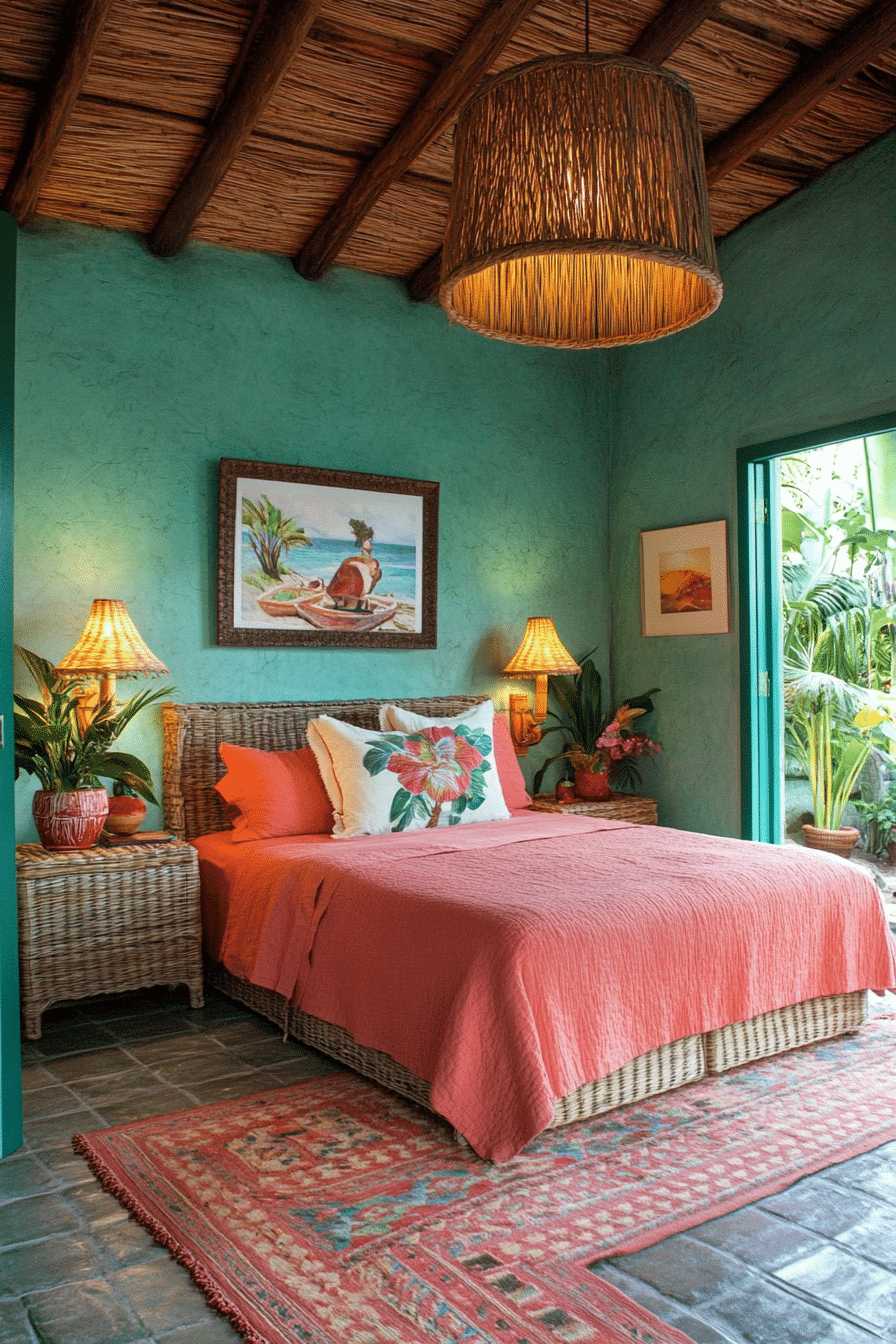 12. Tropical Paradise (Beach Bedroom Ideas) - Beach Bedroom Ideas