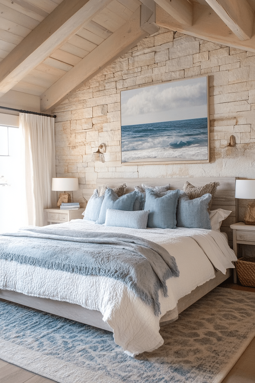 18. Oceanfront Paradise (Beach Bedroom Ideas) - Beach Bedroom Ideas