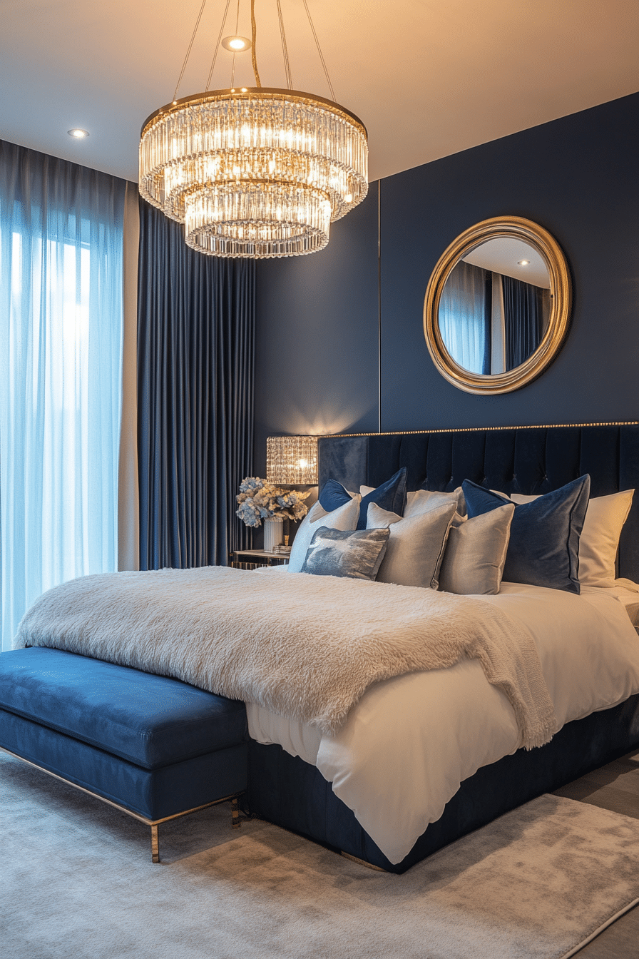 5. Luxurious Dusty Blue Glamour (Dusty Blue Bedroom Ideas) - Dusty Blue Bedroom Ideas