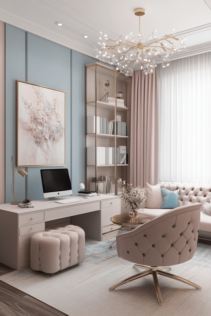 16. Soft Pastel Sanctuary (Lounge Office Room Ideas) - Lounge Office Room Ideas