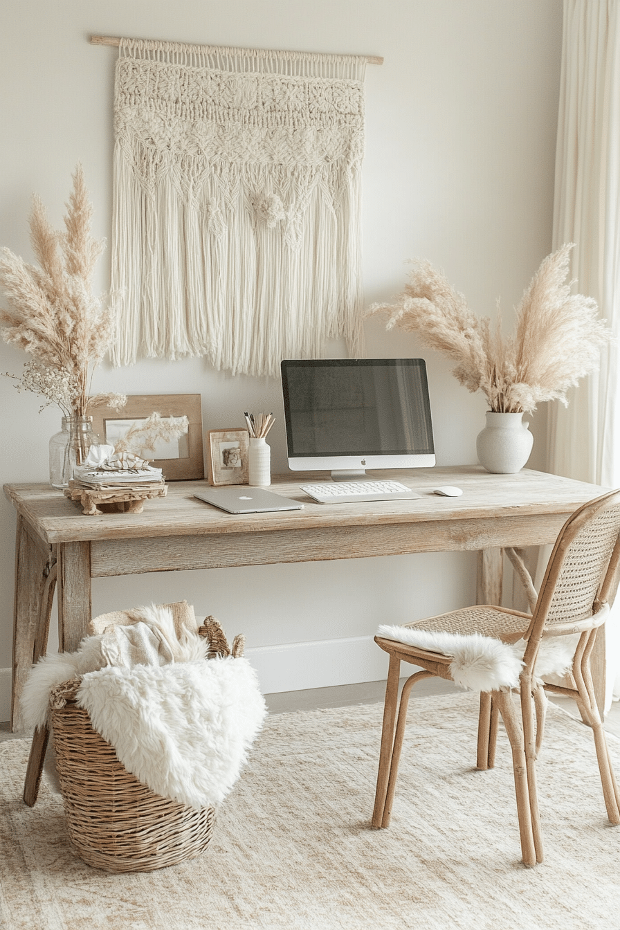 22. Scandi-Boho Fusion (Lounge Office Room Ideas) - Lounge Office Room Ideas