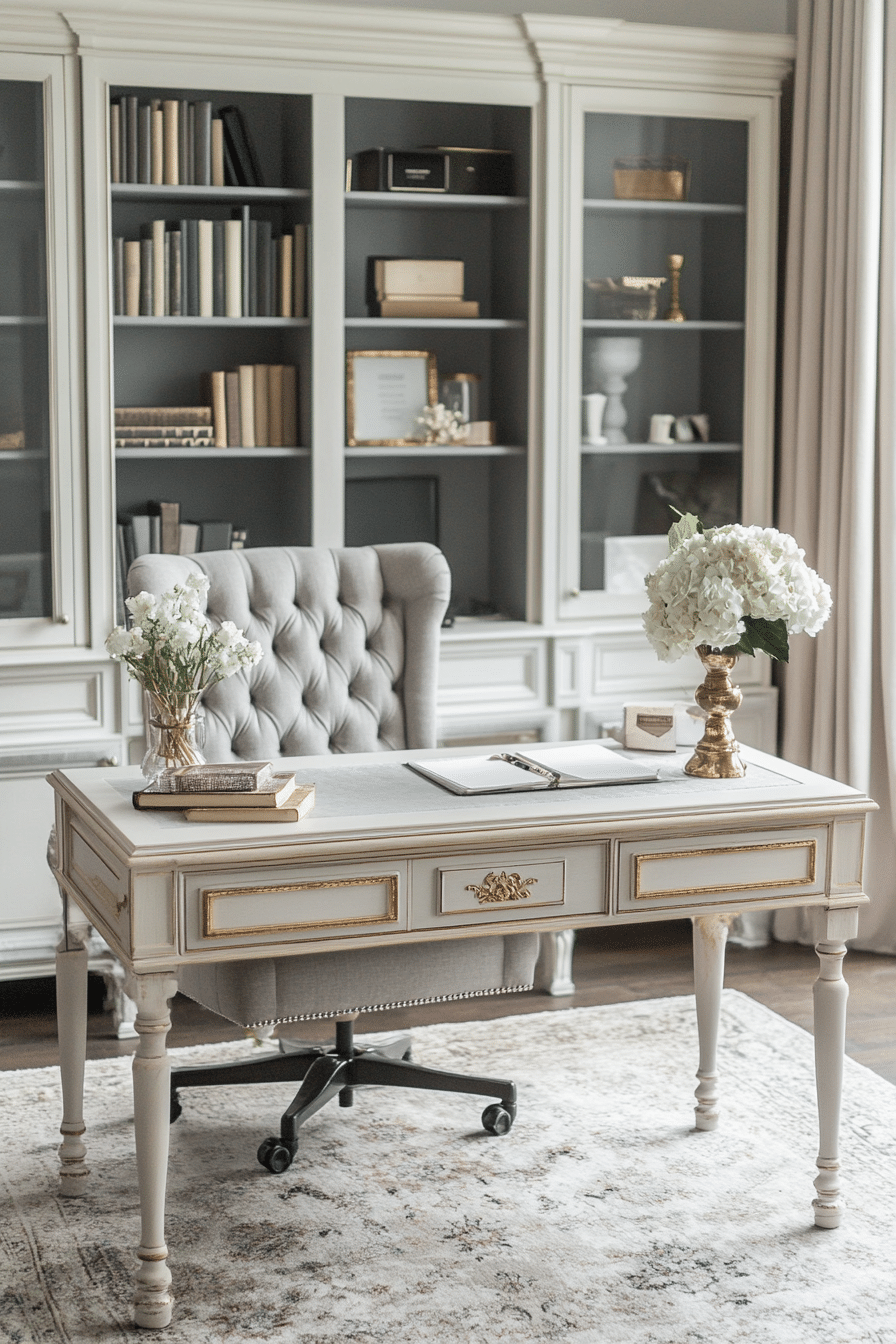 26. Chic Parisian Office (Lounge Office Room Ideas) - Lounge Office Room Ideas