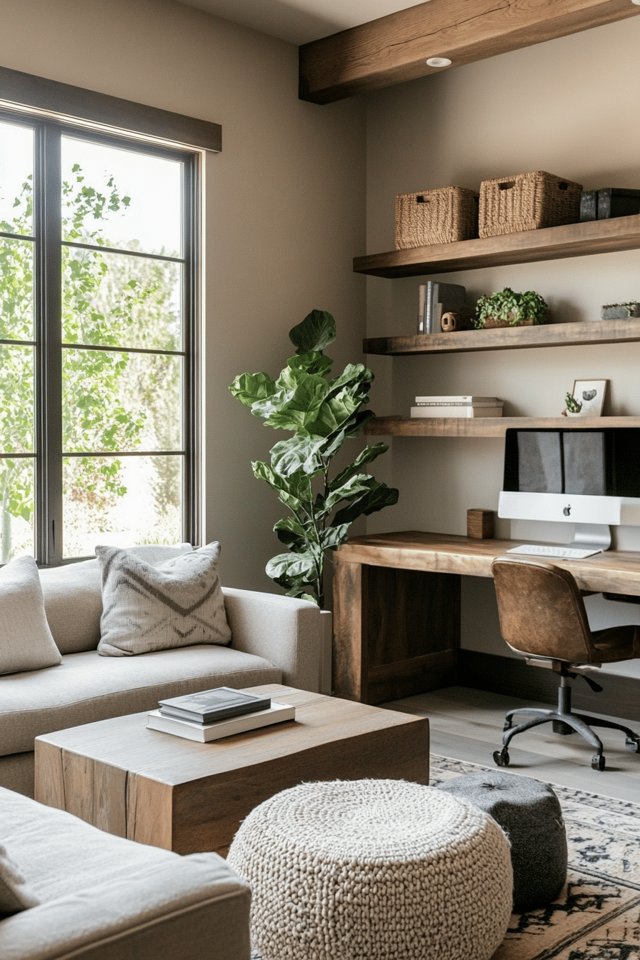 27. Wabi-Sabi Lounge Office (Lounge Office Room Ideas) - Lounge Office Room Ideas