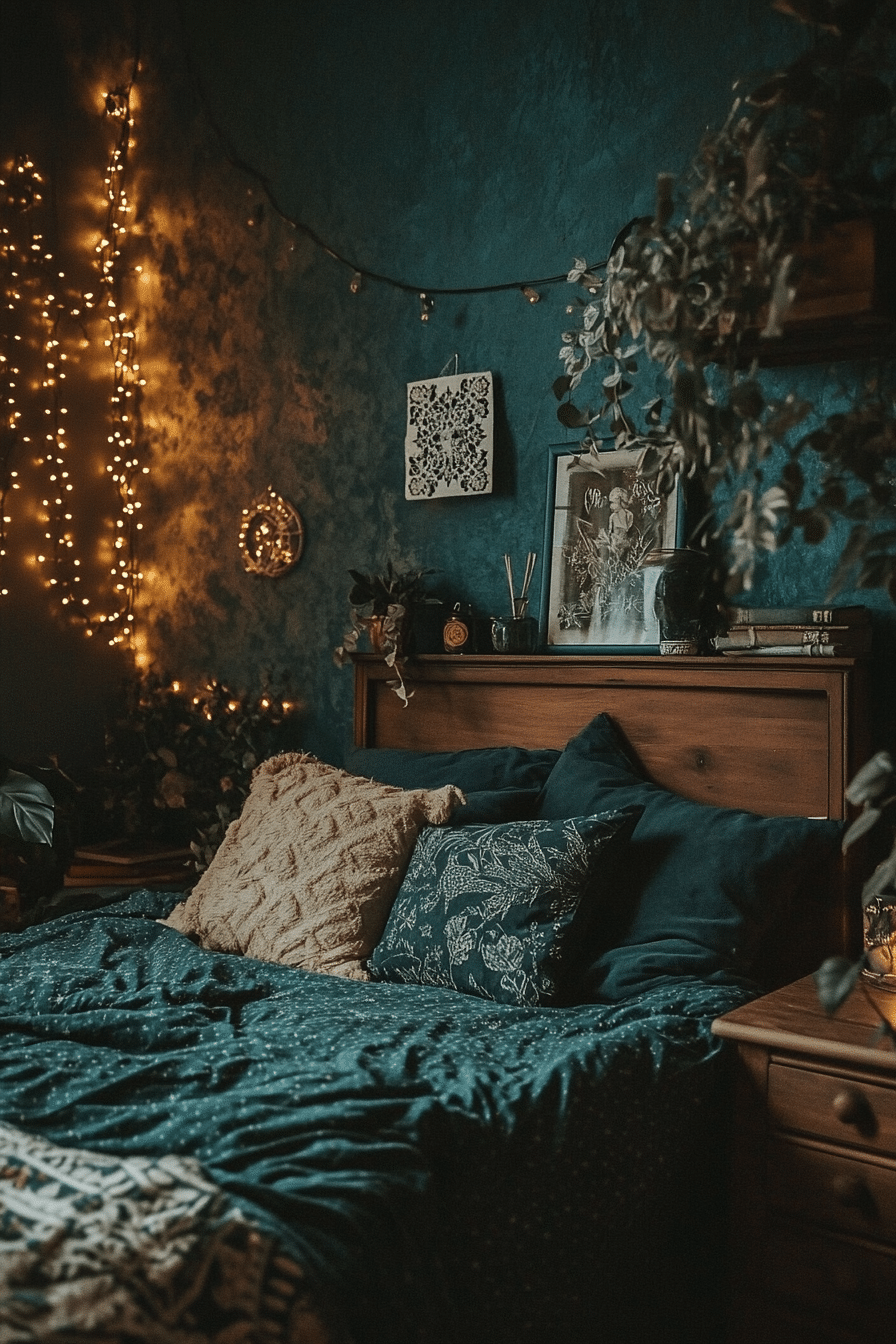 20. Whimsical Wonderland (Dark Teal Bedroom Ideas) - Dark Teal Bedroom Ideas