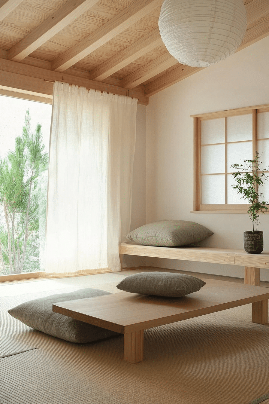 12. Bamboo and Linen Harmony (Japanese Living Room Ideas) - Japanese Living Room Ideas
