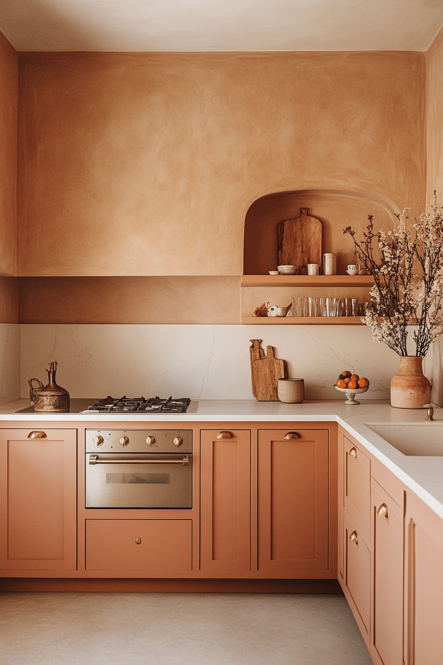 11. Muted Terracotta Touch (Minimal Kitchen Ideas) - Minimal Kitchen Ideas