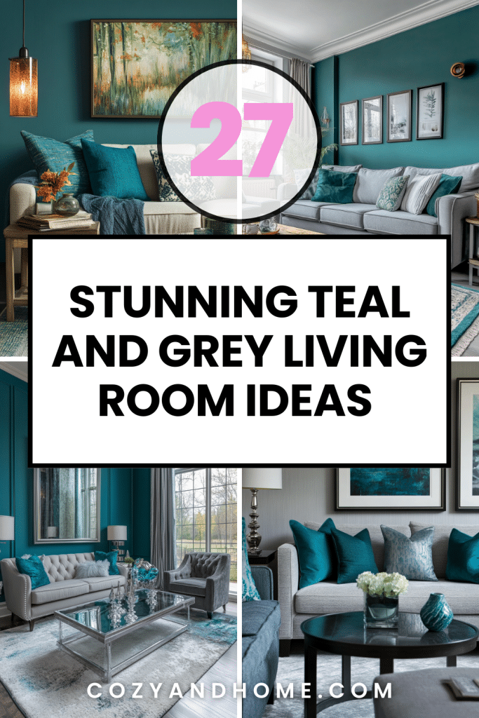 21 Beautiful Teal and Grey Living Room Ideas 2025 – Cozy & Home