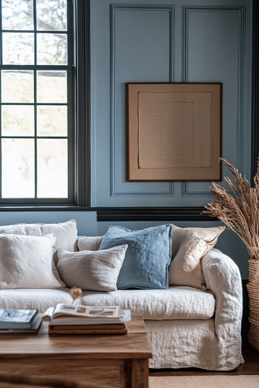 16. Earthy Tranquility (Light Blue Living Room Ideas) - Light Blue Living Room Ideas