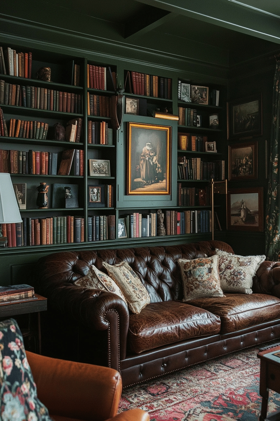 12. Dark Academia Aesthetic (Living Room Ideas) - Living Room Ideas