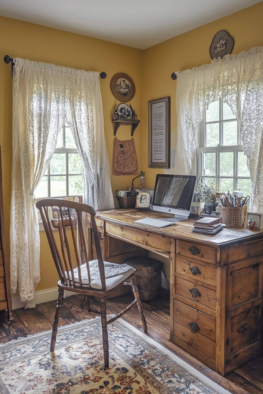 8. Cottagecore Haven (Home Office Ideas For Her) - Home Office Ideas For Her