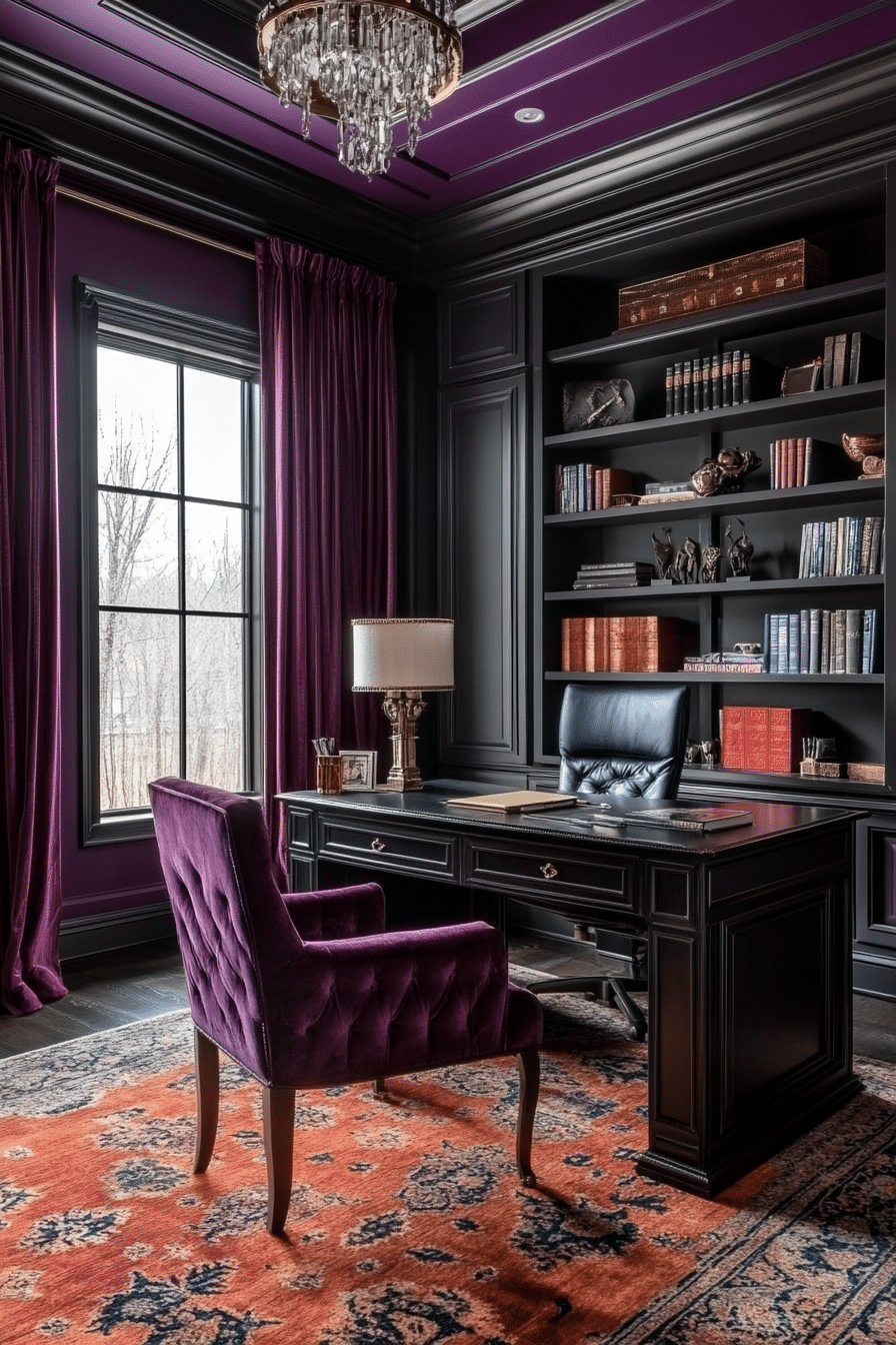 16. Moody Glam (Home Office Ideas For Her) - Home Office Ideas For Her