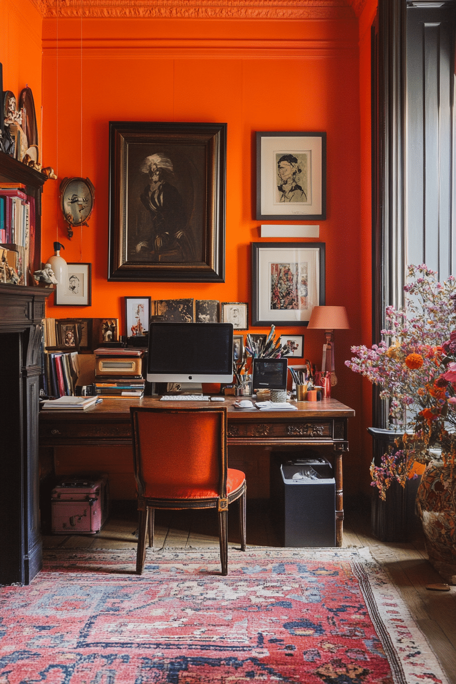 18. Eclectic Charm (Home Office Ideas For Her) - Home Office Ideas For Her