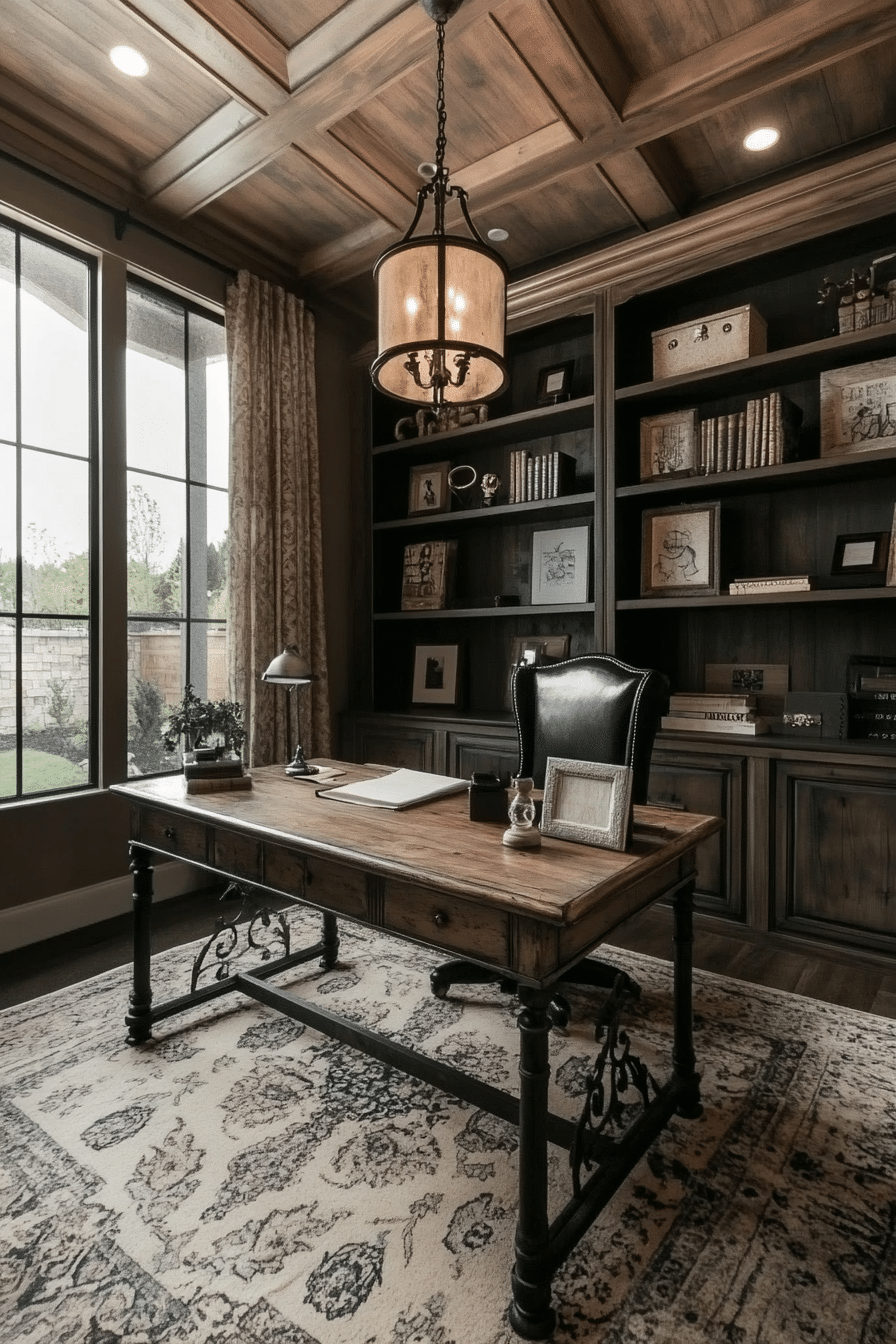 23. Rustic Elegance (Home Office Ideas For Her) - Home Office Ideas For Her