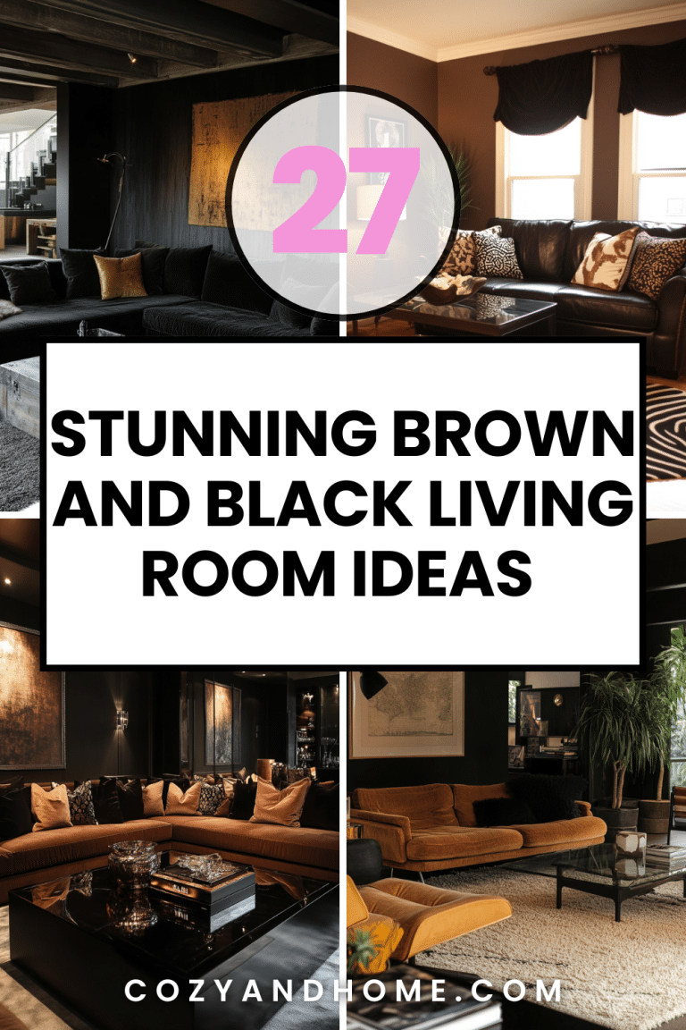 24 Stylish Brown and Black Living Room Ideas 2025 – Cozy & Home