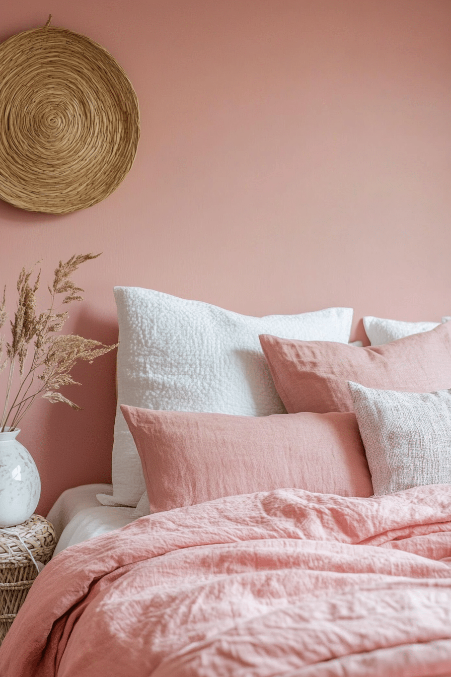 6. Warm Coral Chic (Pink Bedroom Ideas) - Pink Bedroom Ideas