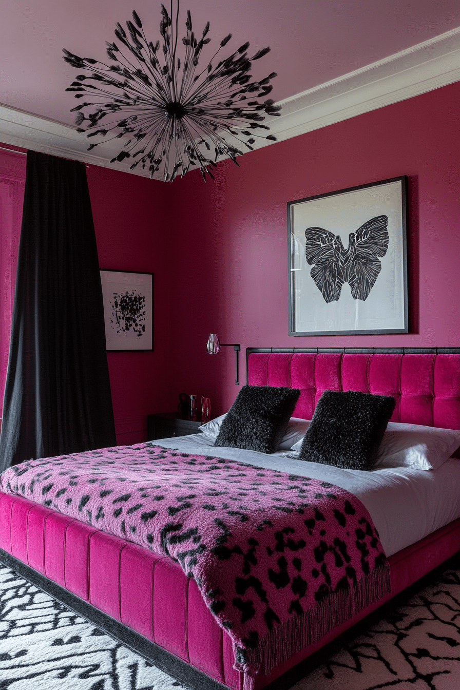 20. Magenta Statement Chic (Pink Bedroom Ideas) - Pink Bedroom Ideas
