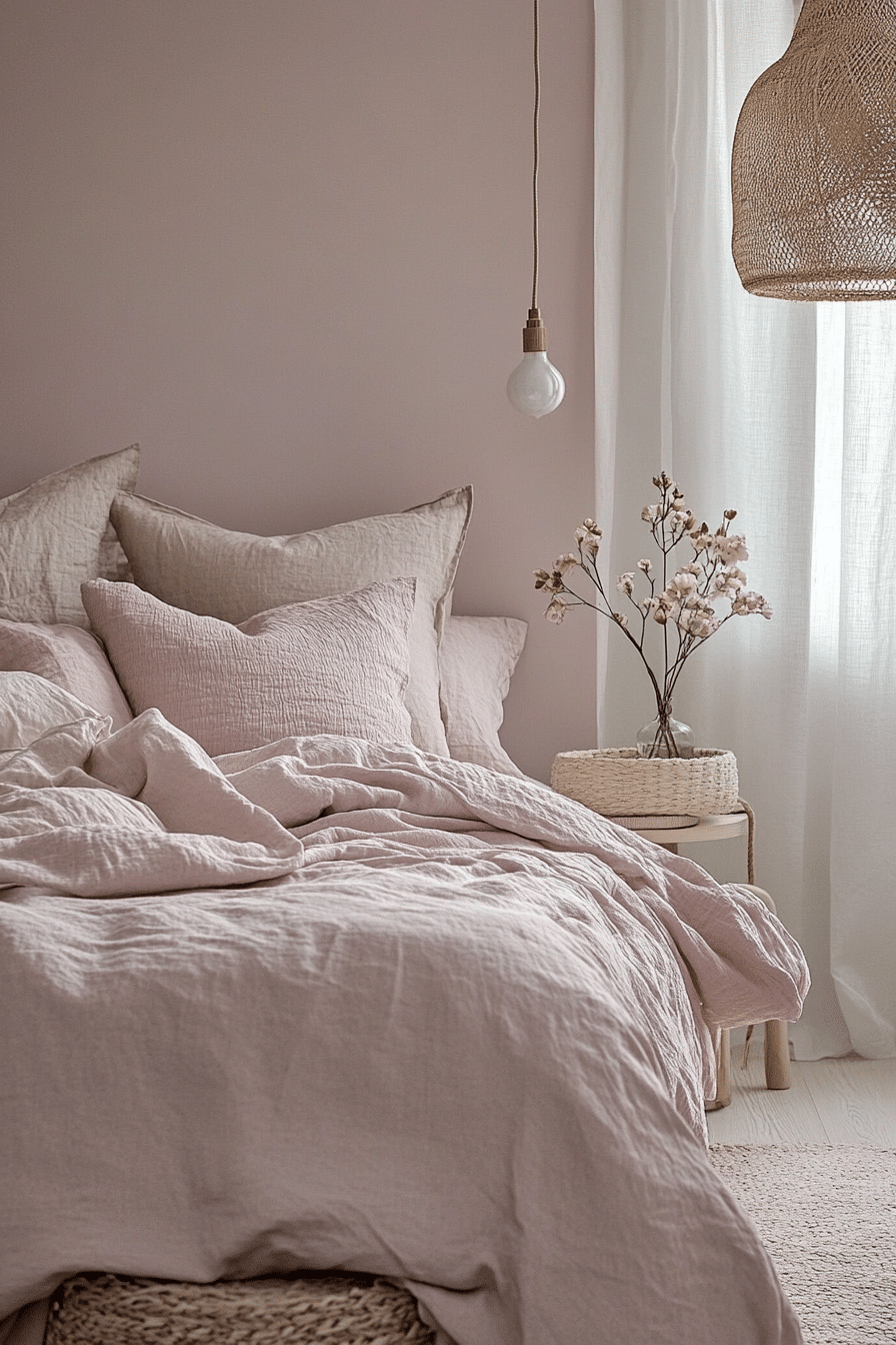 21. Muted Pink Tranquility (Pink Bedroom Ideas) - Pink Bedroom Ideas