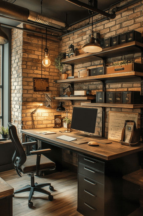 4. Industrial Academic Loft (Teacher Office Ideas) - Teacher Office Ideas