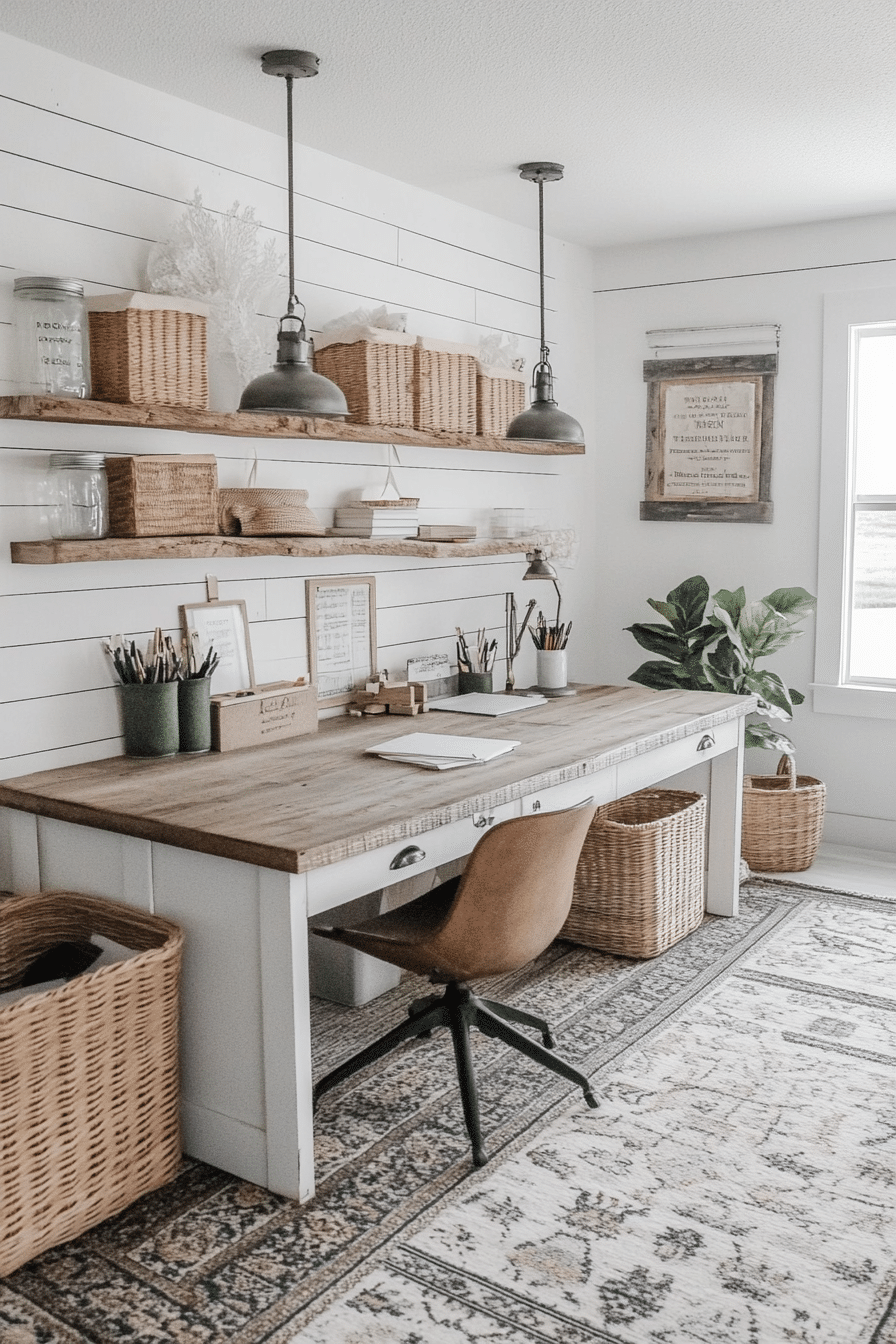 21. Rustic Farmhouse Study (Teacher Office Ideas) - Teacher Office Ideas