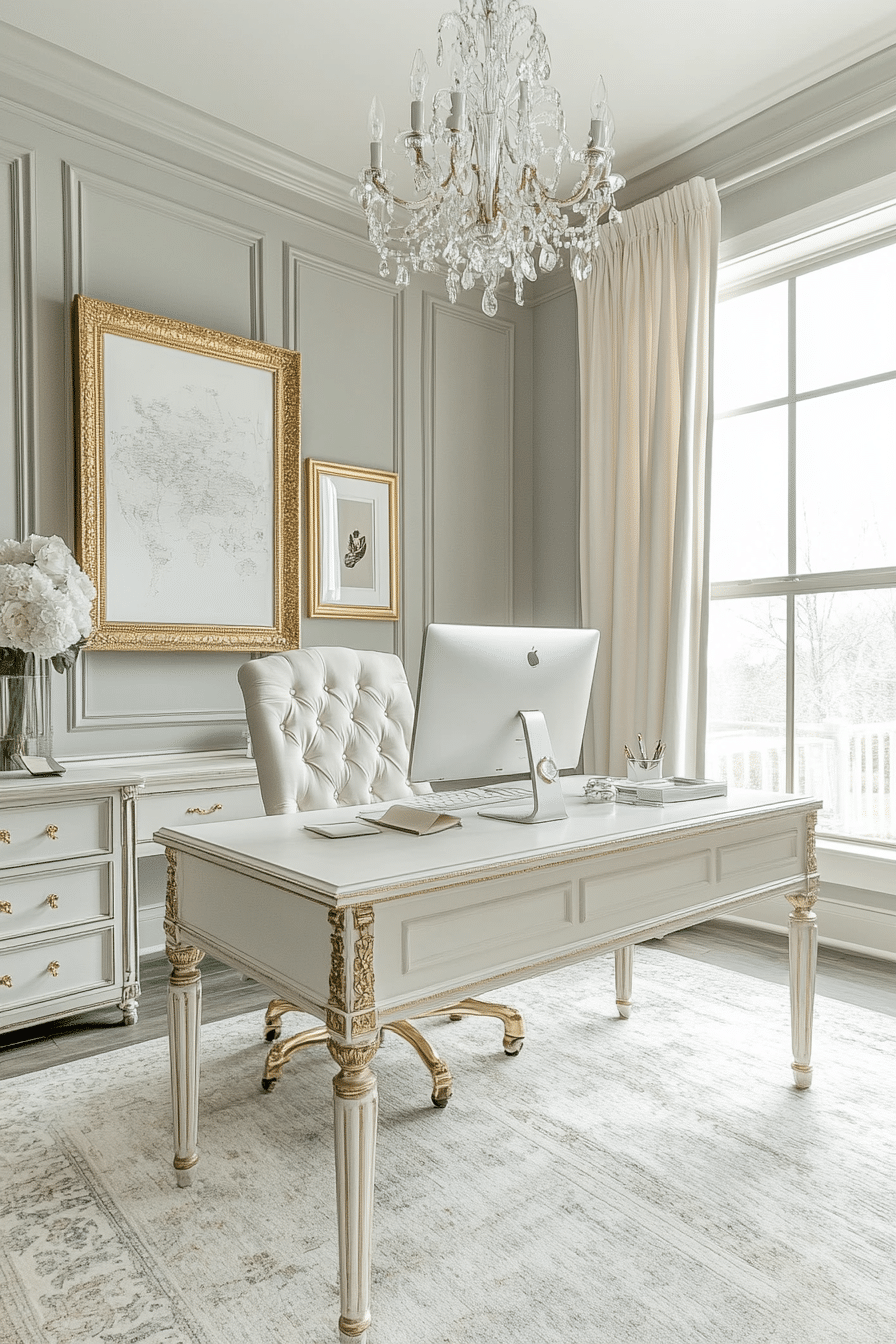 22. Parisian Chic Workroom (Teacher Office Ideas) - Teacher Office Ideas
